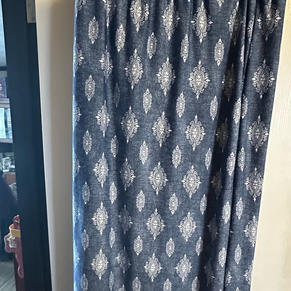 Apt. 9 Blue and White Maxi A-line Skirt